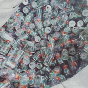 ขวดพลาสติก+ฝามิเนียม